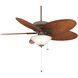 Blades Plastic Composite Palm Brown/Red 22 inch each Fan Blades